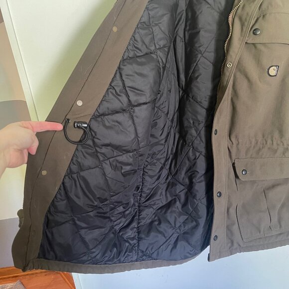 Vintage CARHARTT 4 Pocket Quilt Lined Chore Field Jacket Brown Mens XL Reg T3 - Picture 8 of 16